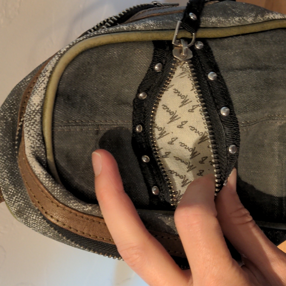 Distressed Studded Mona B mini backpack purse - Picture 7 of 8